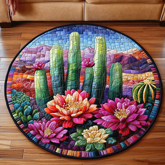 Twilight Cactus Quilted Round Mat NCU0NT4463