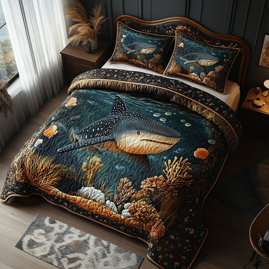 Twilight Current 3-Piece Quilted Bedding Set NCU0DV5682