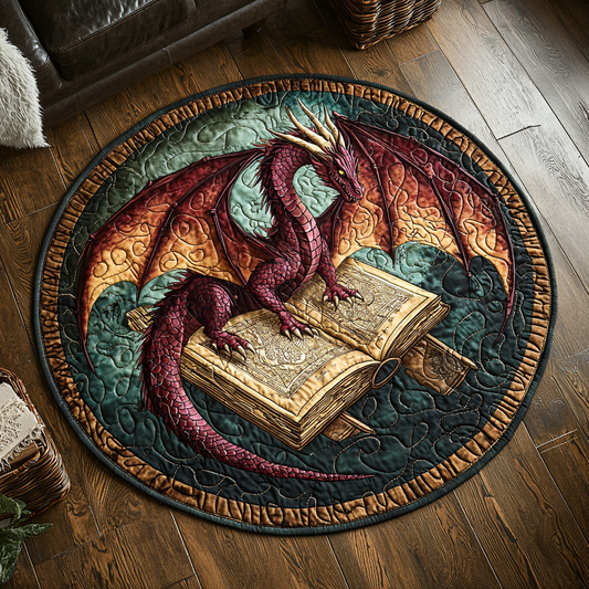 Twilight Dragon Quilted Round Mat NCU0DV6117