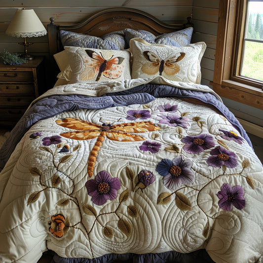 Twilight Dragonfly 3-Piece Quilted Bedding Set NCU0DV8678