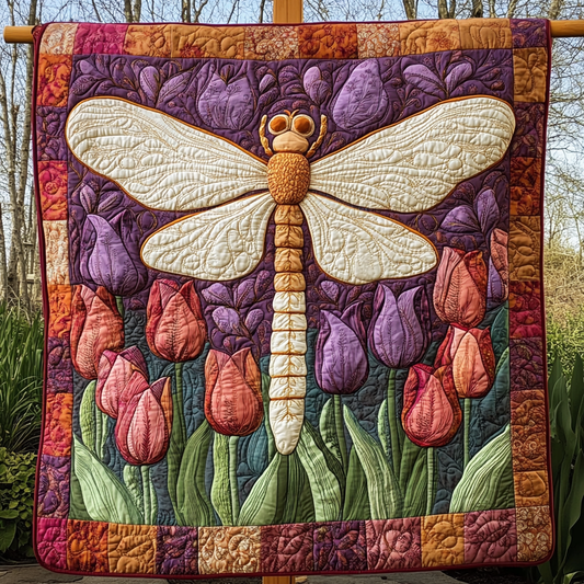 Twilight Dragonfly Quilted Blanket NCU0DK3969