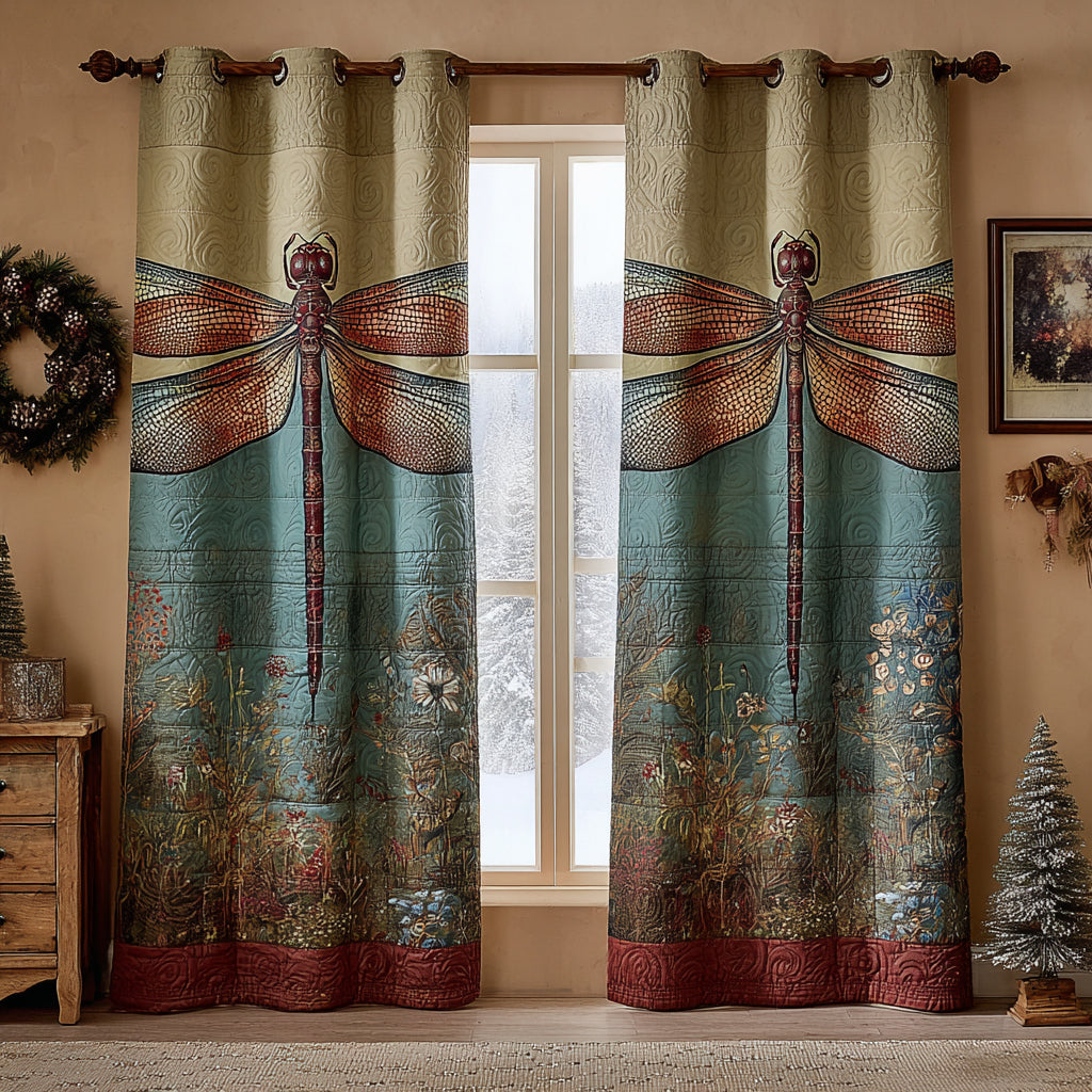 Twilight Dragonfly Quilted Curtains NCU0DV8707