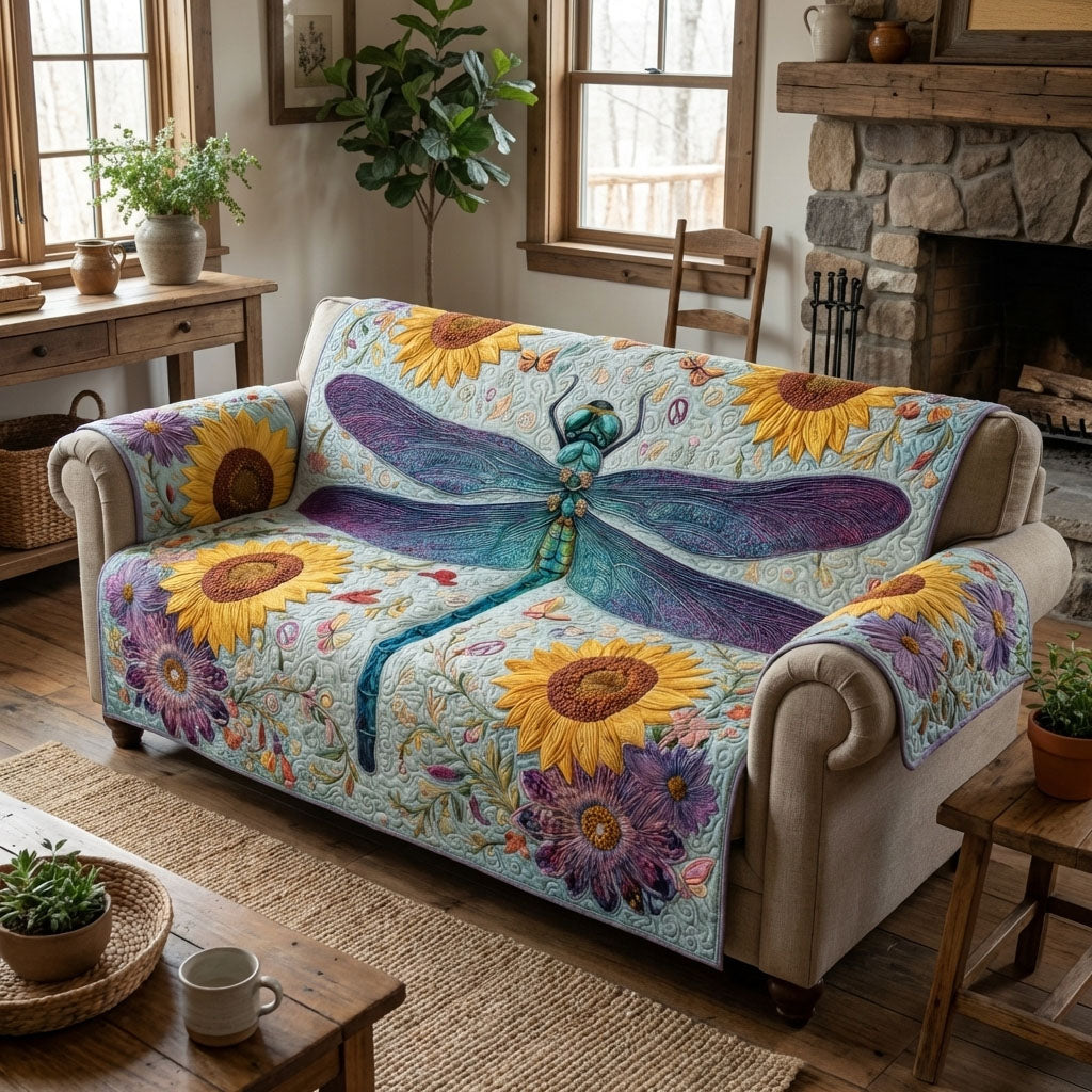 Twilight Dragonfly Quilted Sofa Cover NCU0DK12247