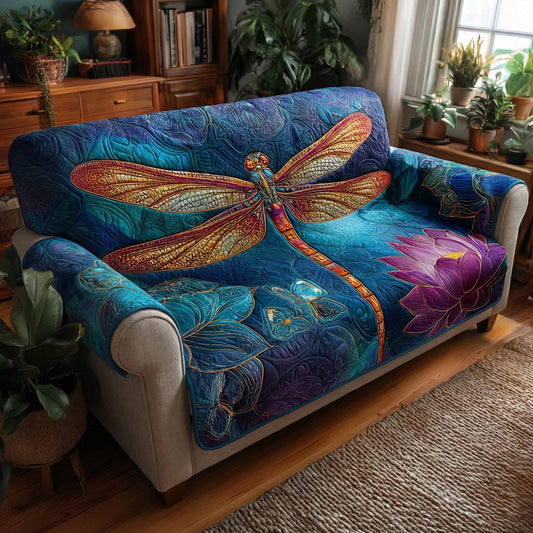 Twilight Dragonfly Quilted Sofa Cover NCU0XD2353