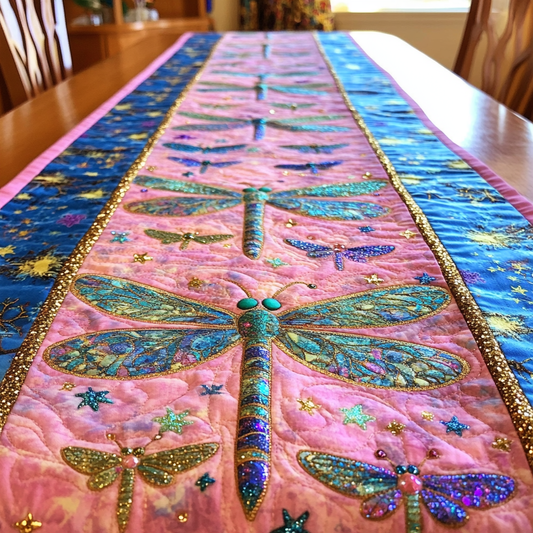 Twilight Dragonfly Quilted Table Runner NCU0DK8779