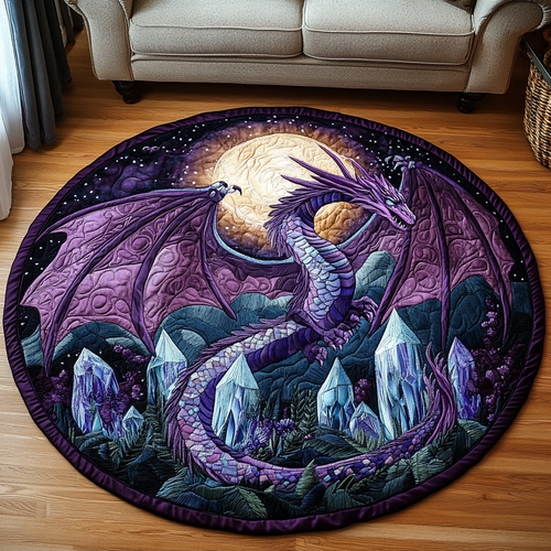 Twilight Drake Quilted Round Mat NCU0DK1025