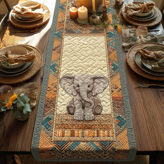 Twilight Elephant Quilted Table Runner NCU0DV6455