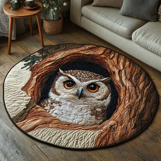 Twilight Feathers Quilted Round Mat NCU0PT4802