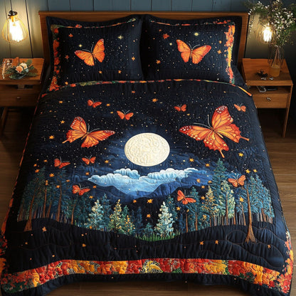 Twilight Flutter 3-Piece Quilted Bedding Set NCU0NT3894