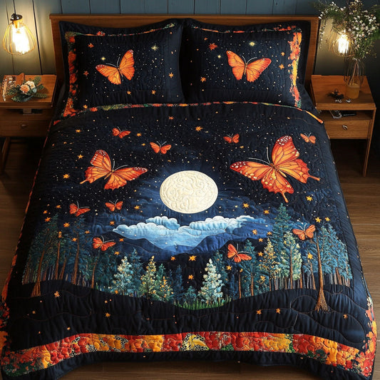 Twilight Flutter 3-Piece Quilted Bedding Set NCU0NT3894