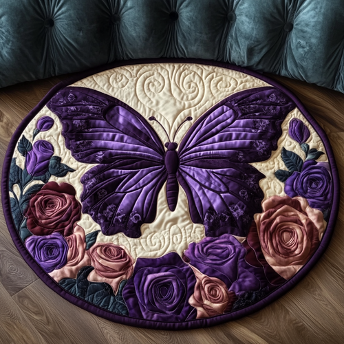 Twilight Flutter Quilted Round Mat NCU0VH2625