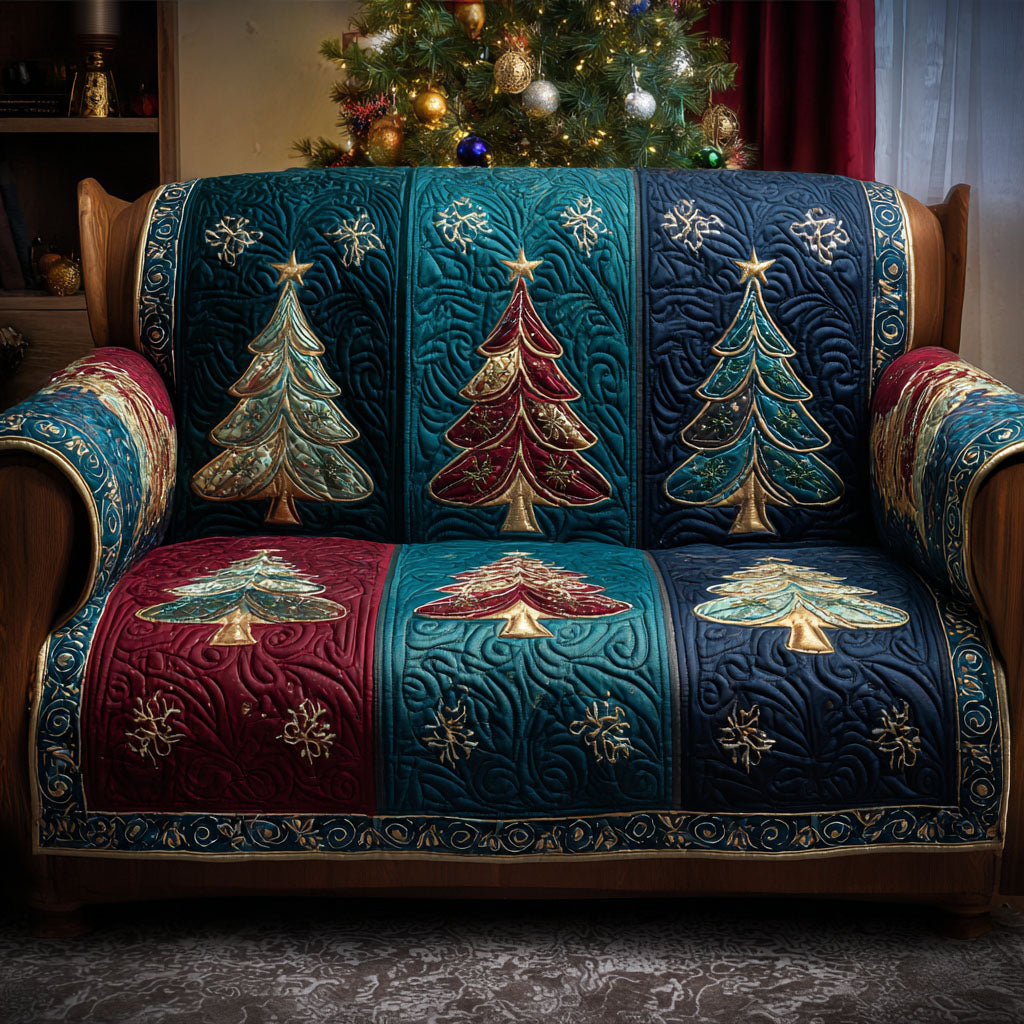 Twilight Forest Quilted Sofa Cover NCU0TV697