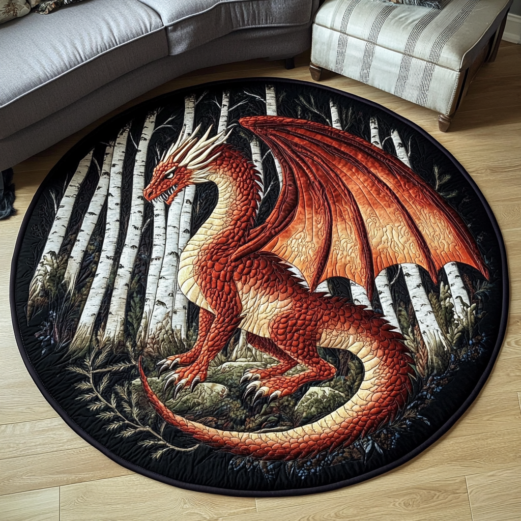 Twilight Fury Quilted Round Mat NCU0DV3102