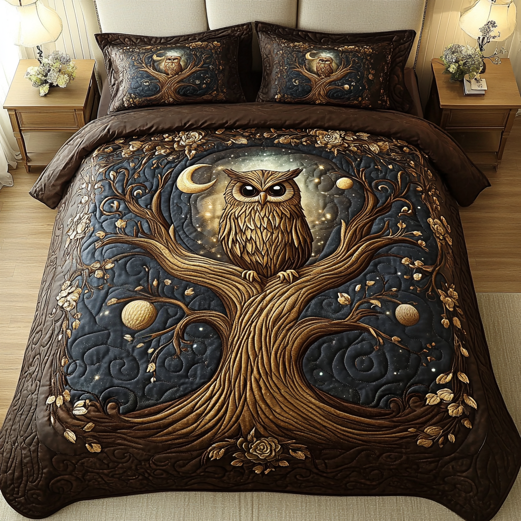 Twilight Gaze 3-Piece Quilted Bedding Set NCU0VH1459