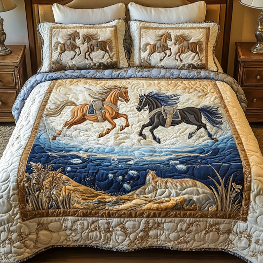 Twilight Grace 3-Piece Quilted Bedding Set NCU0VH1450