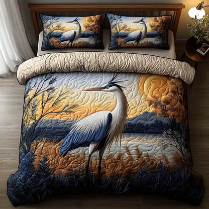 Twilight Grace 3-Piece Quilted Bedding Set NCU0VH2482