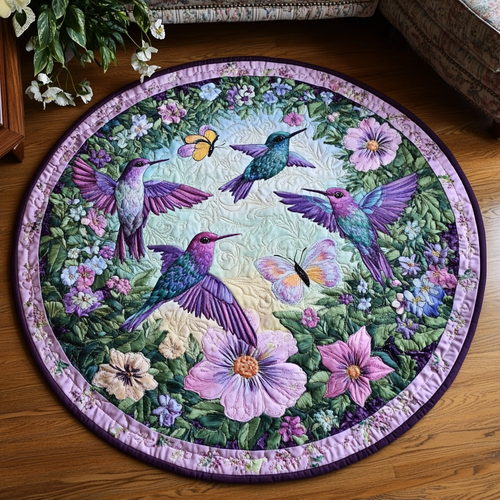 Twilight Hummer Quilted Round Mat NCU0DK1167