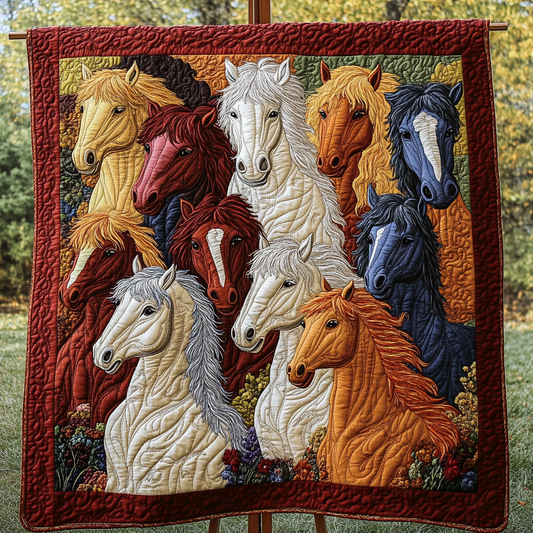 Twilight Mustang Quilted Blanket NCU0DK3887