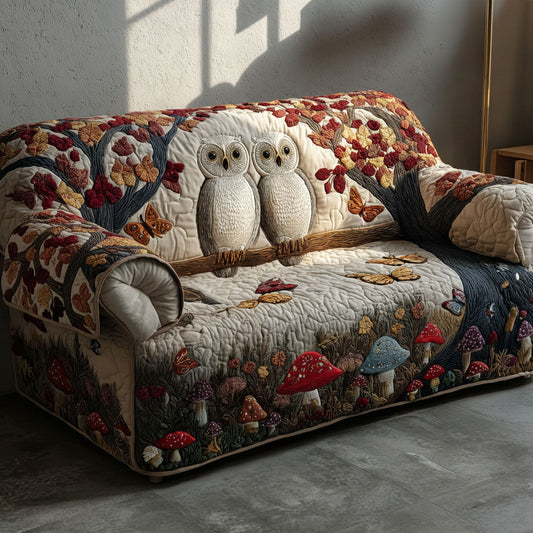 Twilight Owls Quilted Sofa Cover NCU0PT10951