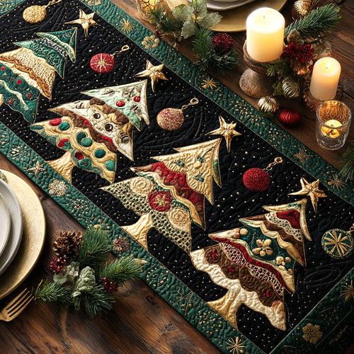 Twilight Pines Quilted Table Runner NCU0TV251