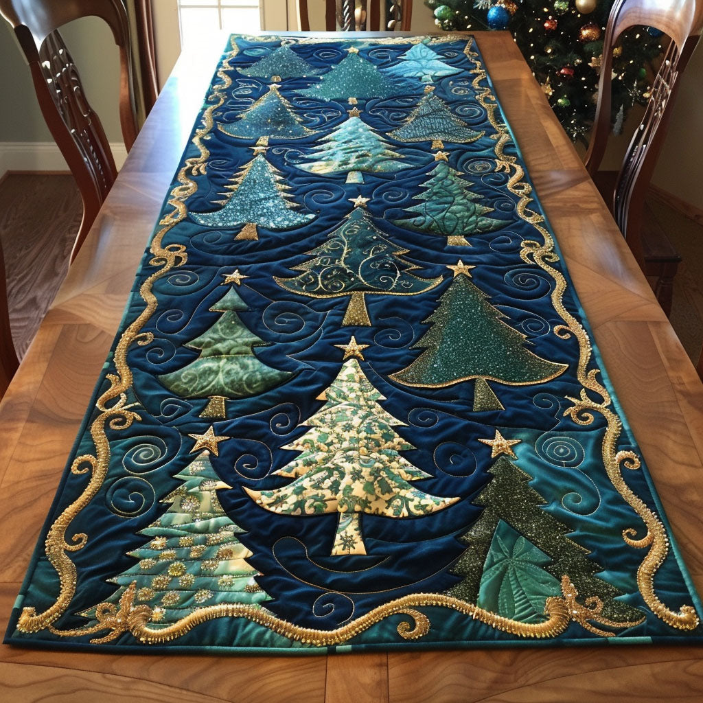 Twilight Pines Quilted Table Runner NCU0TV722