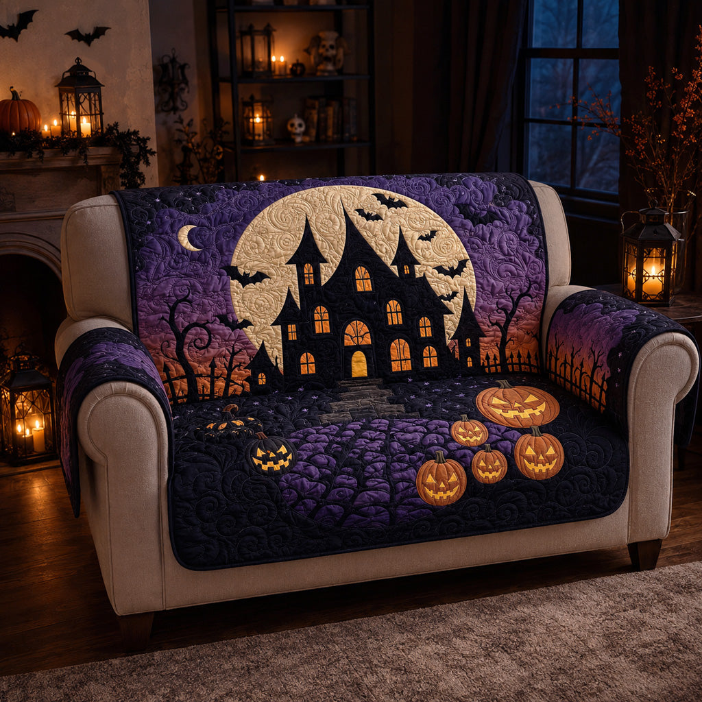 Twilight Pumpkin Castle Quilted Sofa Cover NCU0HH2125