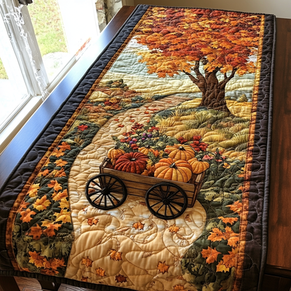 Pumpkin Quilted Table Runner NCU0VT228