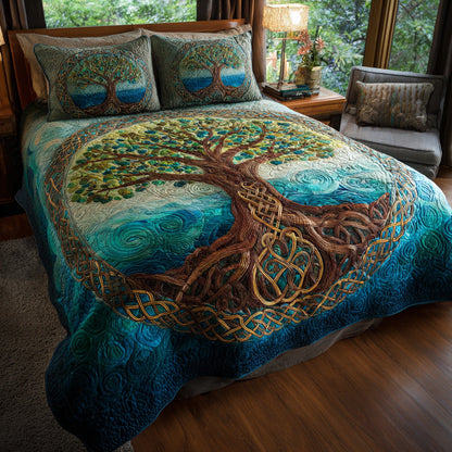 Twilight Roots 3-Piece Quilted Bedding Set NCU0VL3122
