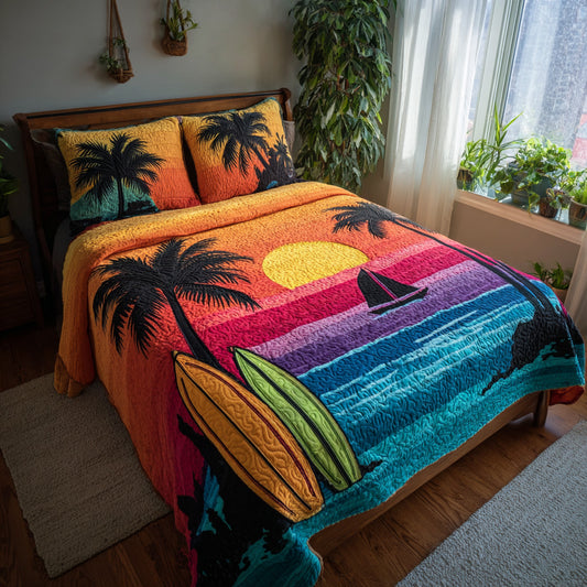 Twilight Sail 3-Piece Quilted Bedding Set NCU0VL3447