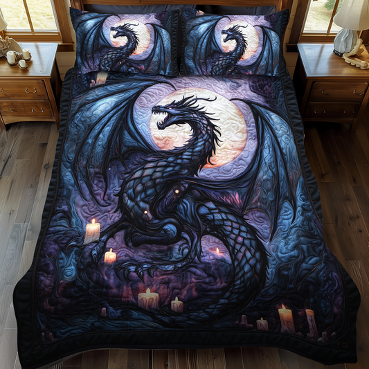 Twilight Serpent 3-Piece Quilted Bedding Set NCU0DK928