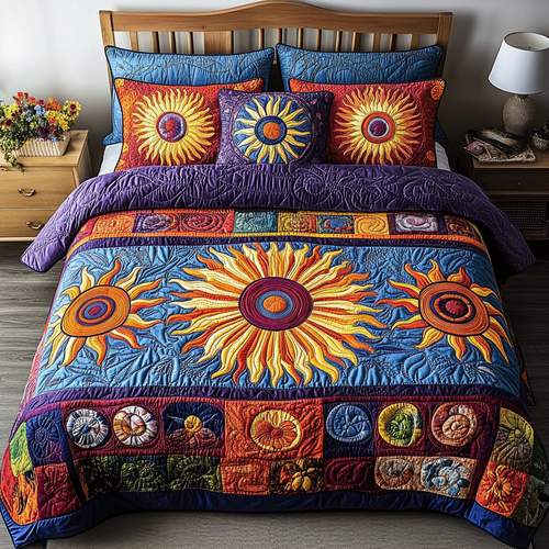 Twilight Solar 3-Piece Quilted Bedding Set NCU0VH2957