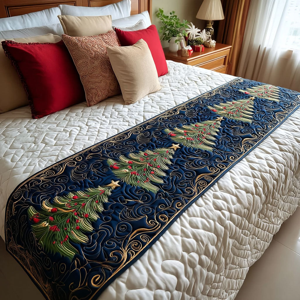 Twilight Trees Quilted Bed Runner NCU0TV382