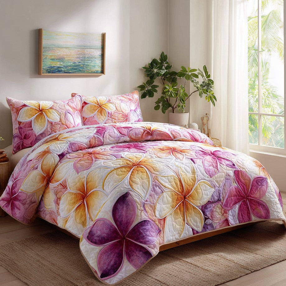 Twilight Tropic 3-Piece Quilted Bedding Set NCU0VL3565