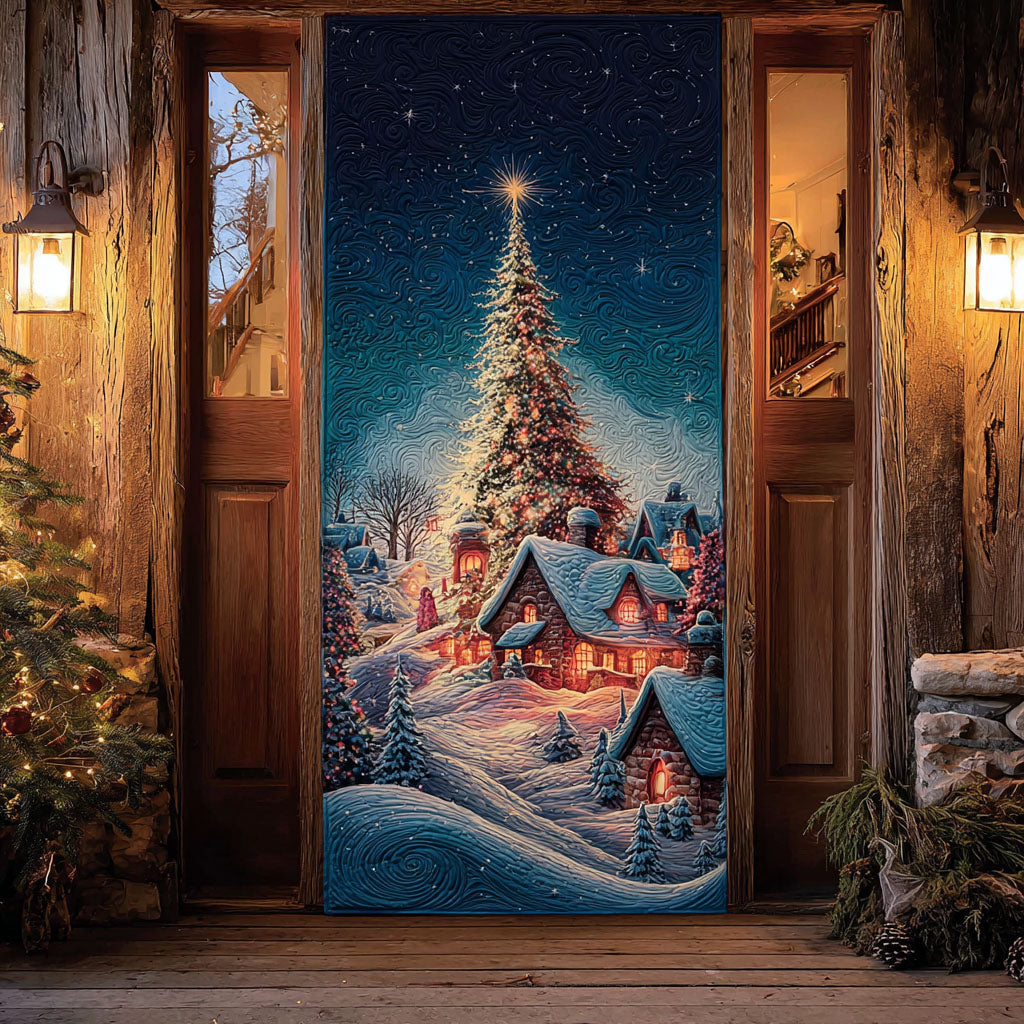 Twilight Village Tree Quilted Door Cover NCU0PT10798