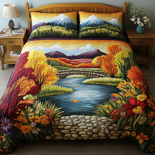 Twilight Waters 3-Piece Quilted Bedding Set NCU0DK6180