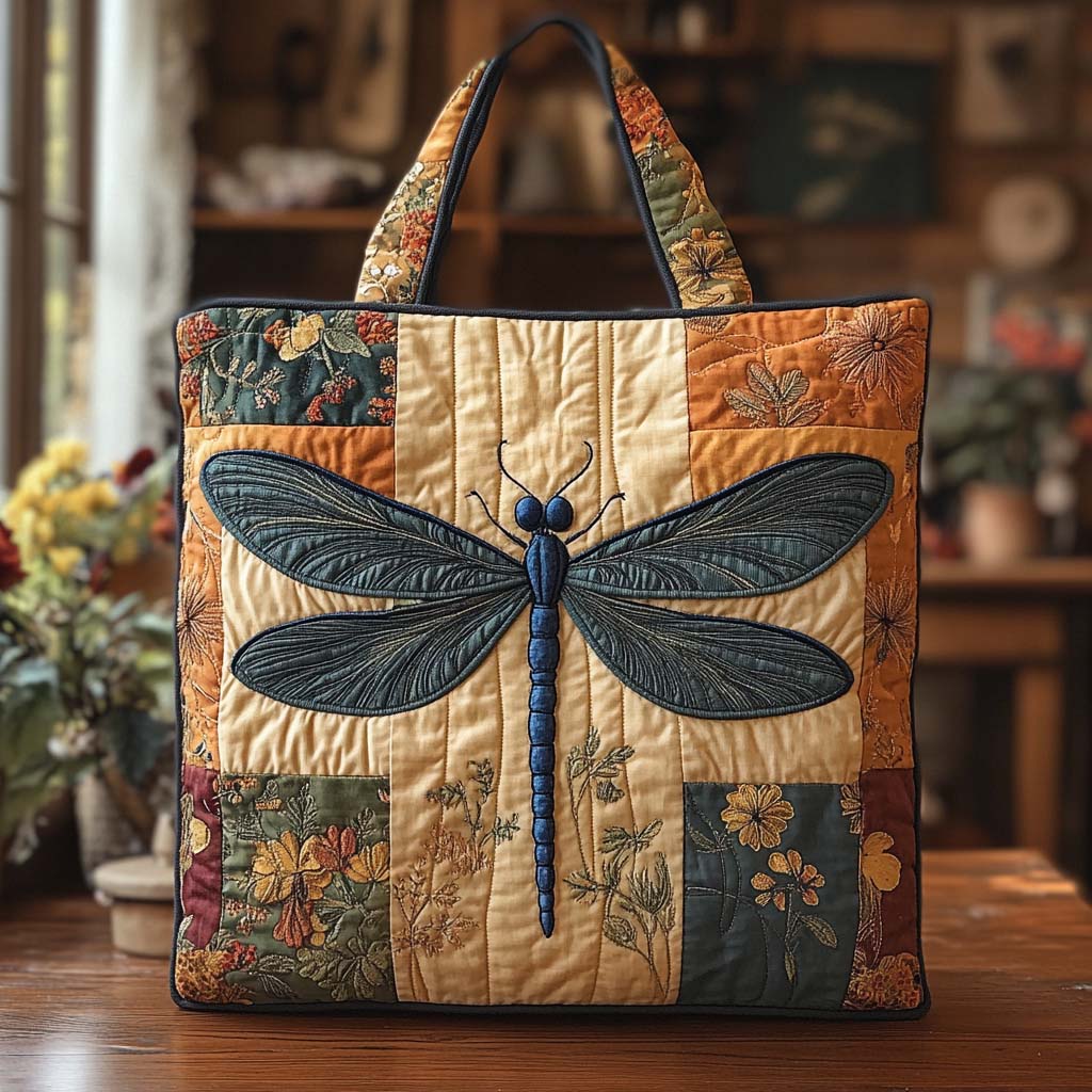 Twilight Wing Harmony Quilted Tote Bag NCU0XD1700