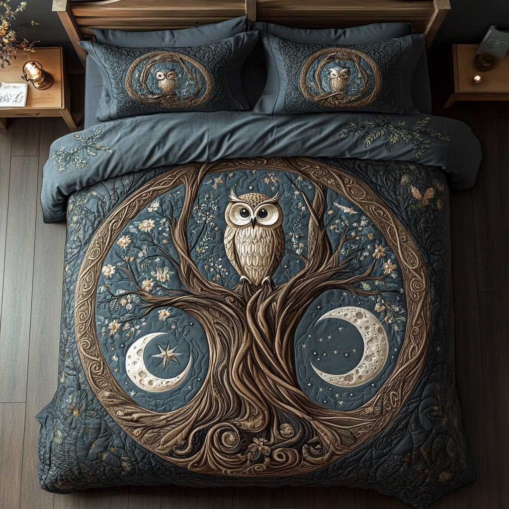 Twilight Wings 3-Piece Quilted Bedding Set NCU0DK2836 – Vantique