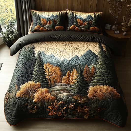 Twilight Woods 3-Piece Quilted Bedding Set NCU0DV5311