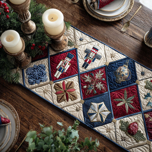 Twinkling Nutcracker Quilted Table Runner NCU0PT9615