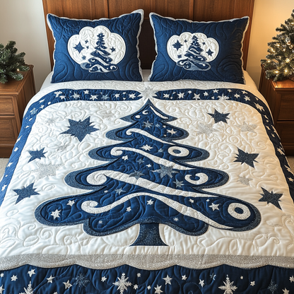 Twinkling Tree 3-Piece Quilted Bedding Set NCU0TL1961