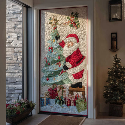 Twinkling Tree Santa Quilted Door Cover NCU0PT10421