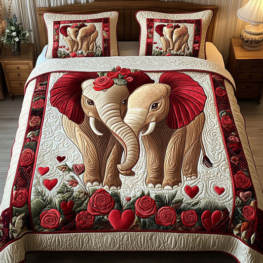 Two Hearts One Wild 3-Piece Quilted Bedding Set NCU0NT2662