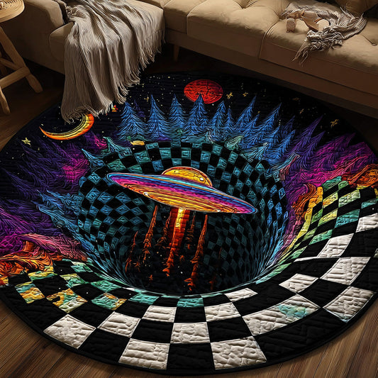 UFO Descent Quilted Round Mat NCU0DV7584
