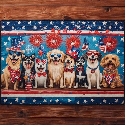 USA Pawty Quilted Table Runner NCU0NT8184