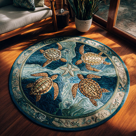 Undersea Path Round Carpet NCU0PT9858