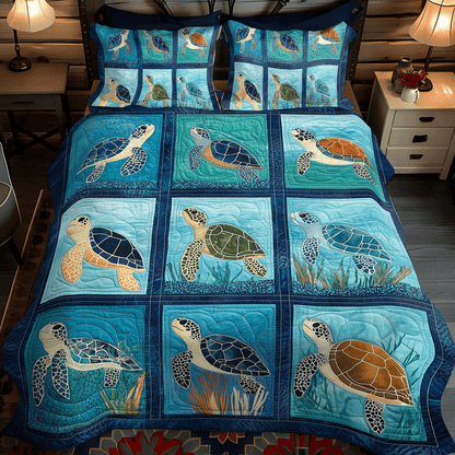 Underwater Bliss 3-Piece Quilted Bedding Set NCU0TL1129