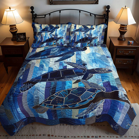 Underwater Bliss 3-Piece Quilted Bedding Set NCU0TL757