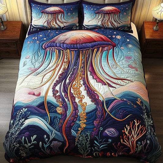 Underwater Dreams 3-Piece Quilted Bedding Set NCU0PT4185