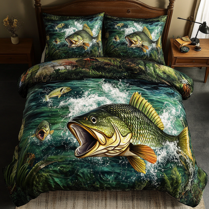 Underwater Glory 3-Piece Quilted Bedding Set NCU0DK6525