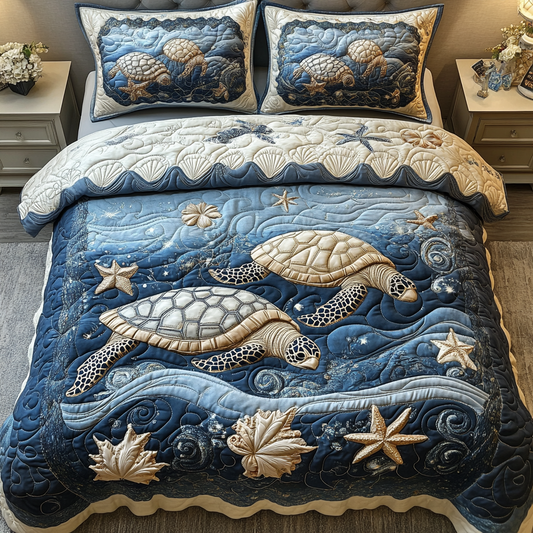 Underwater Harmony 3-Piece Quilted Bedding Set NCU0DV3007